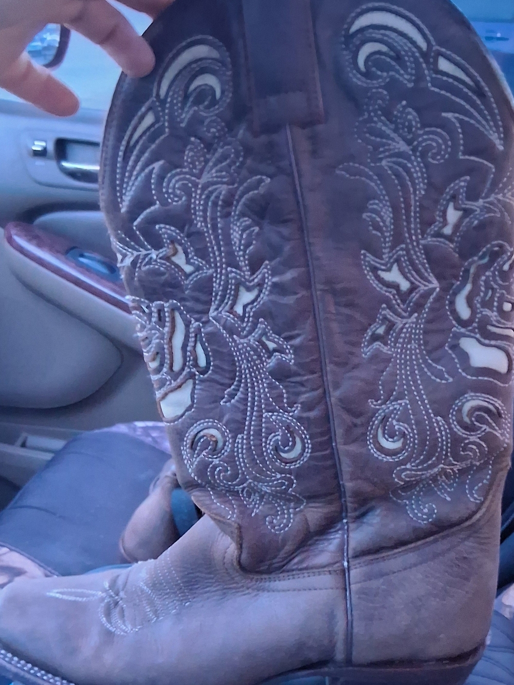 J.B. Dillon Reserve Aven Rose Inlay Western Cowboy Boots